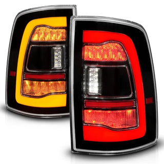 ANZO Sequential LED Taillights w/Switchback (Black): Dodge Ram 2009 - 2018 (1500, 2500, 3500)