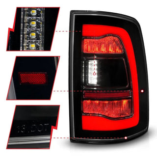 ANZO Sequential LED Taillights (Smoke): Dodge Ram 2009 - 2018 (1500, 2500, 3500)
