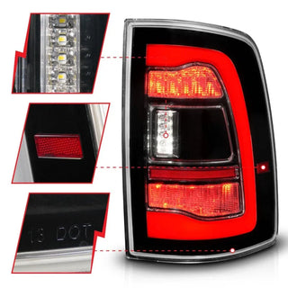 ANZO Sequential LED Taillights (Black): Dodge Ram 2009 - 2018 (1500, 2500, 3500)