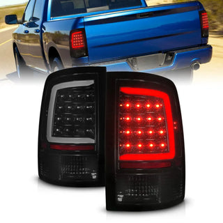 ANZO Full LED Tailights w/ Sequential (Black/Smoke): Dodge Ram 2009 - 2018 (1500, 2500, 3500)