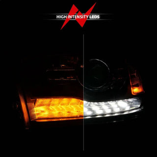 ANZO Sequential LED Plank Headlights (PAIR): Fits Dodge / Ram (02-18) - Matte Black