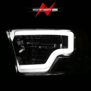 ANZO Full LED Square Projector Headlights (Chrome/Chrome Amber): Dodge Ram 1500 2009 - 2018