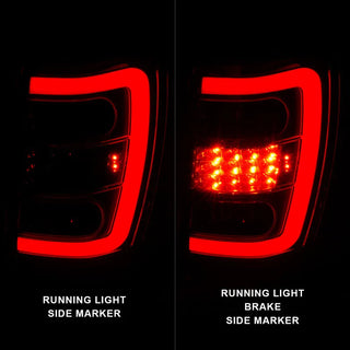 Anzo LED Tail Lights w/Light Bars (Chrome/Red): Jeep Grand Cherokee 1999 - 2004