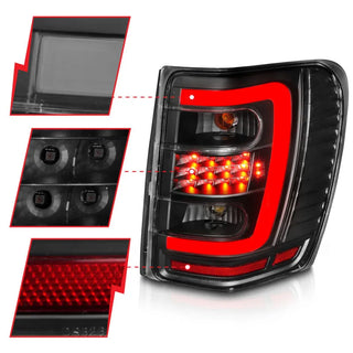 Anzo LED Tail Lights w/Light Bars (Black): Jeep Grand Cherokee 1999 - 2004