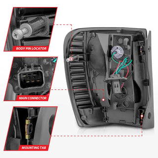 Anzo LED Tail Lights w/Light Bars (Black): Jeep Grand Cherokee 1999 - 2004