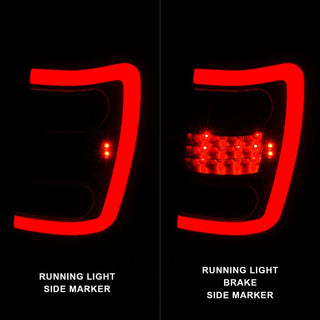 Anzo LED Tail Lights w/Light Bars (Black): Jeep Grand Cherokee 1999 - 2004