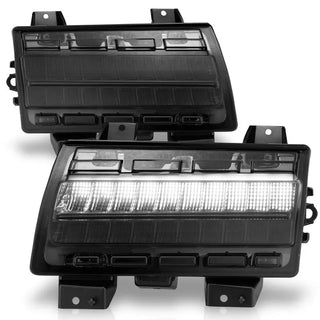 ANZO LED Fender Lights Sequential Signals (F&R): Jeep Wrangler JL / Gladiator JT 2007-2018 / 2018-2024 w/ Chrome Smoke - Smoke