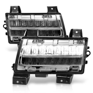 ANZO LED Fender Lights Sequential Signals (F&R): Jeep Wrangler JL Sport 2018-2024 w/ Chrome - Clear