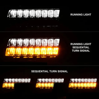 ANZO LED Fender Lights Sequential Signals (F&R): Jeep Wrangler JL Sport 2018-2024 w/ Chrome Smoke - Smoke