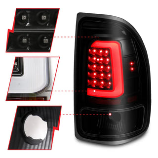 ANZO LED Tail Lights (Black/Smoke): Dodge Dakota 1997 - 2004
