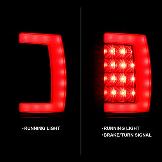 ANZO LED Tail Lights Plank Style (Black/Smoke): Dodge Ram 1994 - 2002 (1500, 2500, 3500)