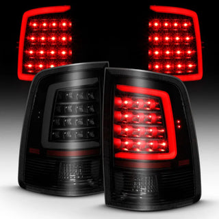 ANZO LED Tail Lights Plank Style (Black/Smoke): Dodge Ram 2009 - 2018 (1500, 2500, 3500)
