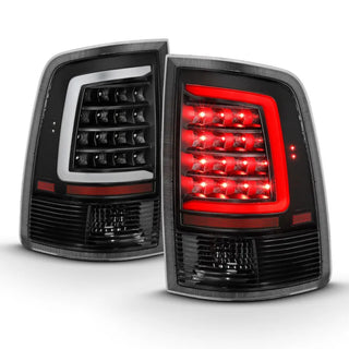 ANZO LED Tail Lights Plank Style (Black/Clear): Dodge Ram 2009 - 2018 (1500, 2500, 3500)