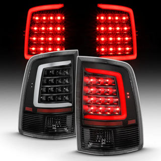 ANZO LED Tail Lights Plank Style (Black/Clear): Dodge Ram 2009 - 2018 (1500, 2500, 3500)