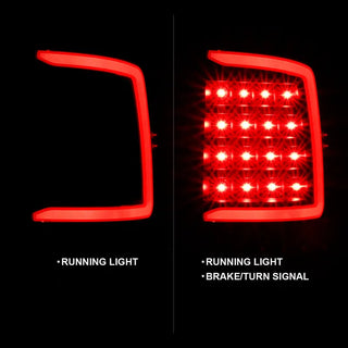 ANZO LED Tail Lights Plank Style (Black/Clear): Dodge Ram 2009 - 2018 (1500, 2500, 3500)