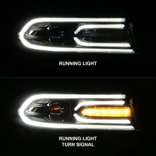 ANZO Projector Headlights Plank Style (Black): Dodge Charger 2015 - 2023