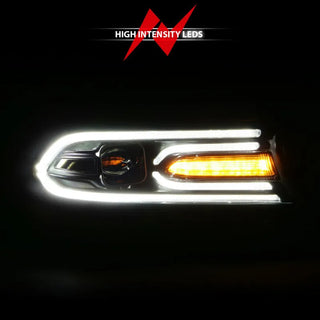 ANZO Projector Headlights Plank Style (Black): Dodge Charger 2015 - 2023