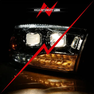 ANZO Projector Headlights Switchback w/ Halo (Black): Dodge Ram 1500 2009 - 2018