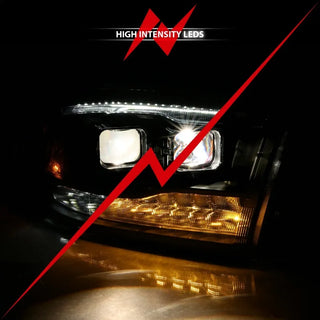 ANZO Projector Headlights Switchback w/ Halo (Chrome): Dodge Ram 1500 2009 - 2018