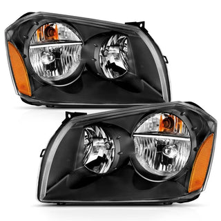 ANZO Crystal Headlights (Black/Amber): Dodge Magnum 2005 - 2007