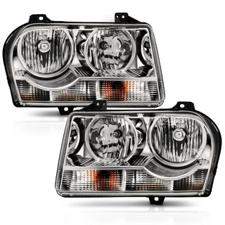 ANZO Crystal Headlights (Chrome/Amber): Chrysler 300 2005 - 2010