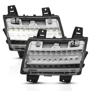 ANZO LED Fender Lights Sequential Signals (F&R): Jeep Wrangler JL / Gladiator JT 2018-2024 w/ Chrome - Clear