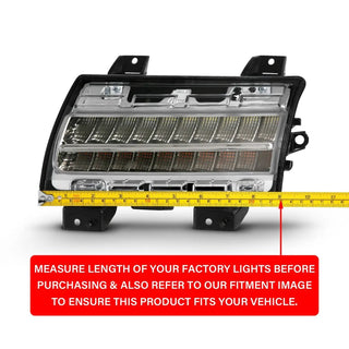 ANZO LED Fender Lights Sequential Signals (F&R): Jeep Wrangler JL / Gladiator JT 2018-2024 w/ Chrome - Clear