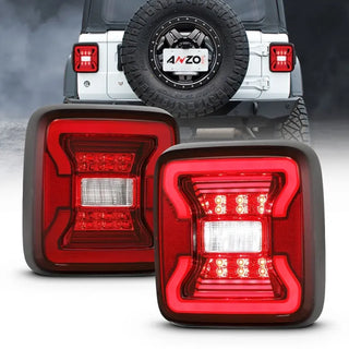 ANZO LED Tail Lights (Black): Jeep Wrangler JL 2018 - 2025