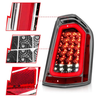 ANZO Sequential LED Taillights (Chrome): Chrysler 300 2011 - 2014