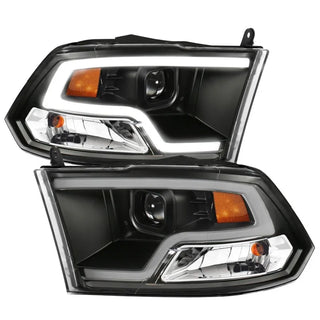 ANZO Plank Style Projector Headlights w/ Halo (Black): Dodge Ram 1500 2009 - 2018