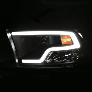 ANZO Plank Style Projector Headlights w/ Halo (Black): Dodge Ram 1500 2009 - 2018