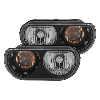 ANZO Crystal Headlights w/ Halo (Black): Dodge Challenger 2008 - 2014