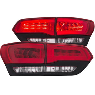 ANZO LED Tail Lights (Red/Clear): Jeep Grand Cherokee 2014 - 2021