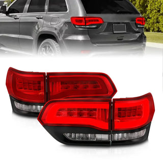 ANZO LED Tail Lights (Red/Clear): Jeep Grand Cherokee 2014 - 2021