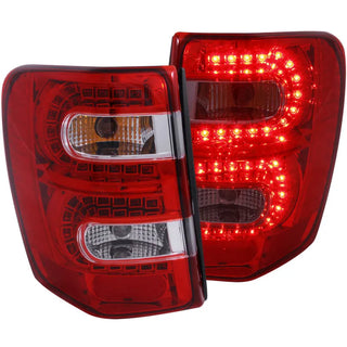 ANZO LED Tail Lights (Red/Clear): Jeep Grand Cherokee 1999 - 2004
