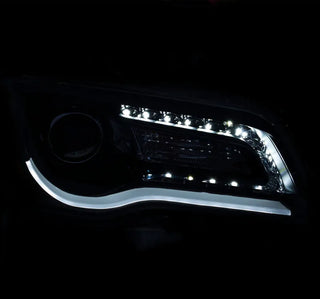 ANZO Projector Headlights w/ Plank Style (Chrome): Chrysler 300 2011 - 2014