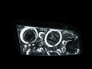 ANZO Projector Headlights w/ Halo (Black): Dodge Charger 2006 - 2010
