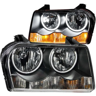 ANZO Crystal Headlights w/ CCFL Halo (Black): Chrysler 300 2005 - 2010