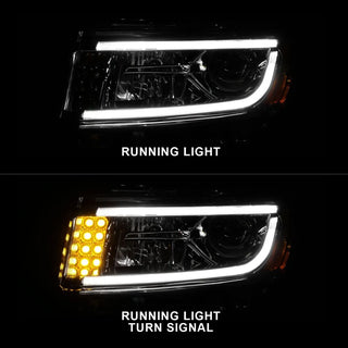 ANZO Projector Headlights w/ Plank Style (Chrome): Jeep Grand Cherokee 2014 - 2015