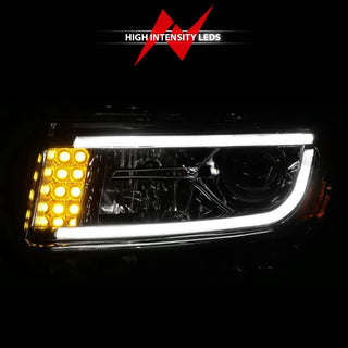 ANZO Projector Headlights w/ Plank Style (Chrome): Jeep Grand Cherokee 2014 - 2015