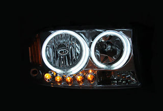 ANZO Projector Headlights w/ Halo (Black): Dodge Dakota 1997 - 2004