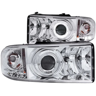 ANZO Projector Headlights w/ Halo (Chrome): Fits Most Dodge Ram Models (1994-2010)