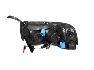 ANZO Projector Headlights w/ Halo (Chrome): Fits Most Dodge Ram Models (1994-2010)