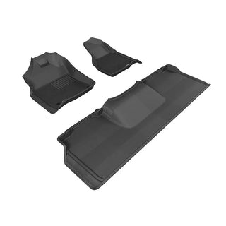 3D MAXpider ACE Kagu Floormats (Black, Both Rows): Ram 2500 & 3500 Mega Cab 2012 - 2018