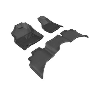 3D MAXpider ACE Kagu Floormats (Black, Both Rows): Ram 1500 Quad Cab 2012 - 2018