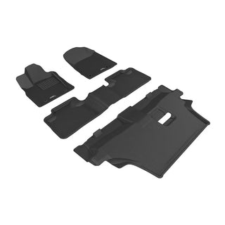3D MAXpider ACE Kagu Floormats (Black, All 3 Rows): Dodge Durango 2011 - 2025 (7-Seat Models Only)