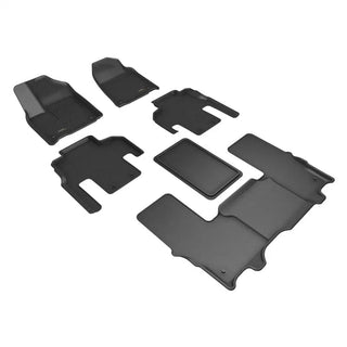 3D MAXpider ACE Kagu Floormats (Black, All 3 Rows): Jeep Wagoneer 2022 - 2025 (7-Seat)