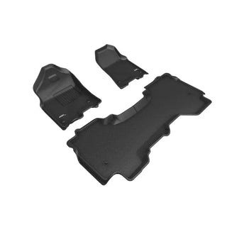 3D MAXpider ACE Kagu Floormats (Black, Both Rows): Ram 1500 Quad Cab w/ Bucket Front Row 2019 - 2024