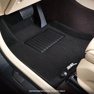 3D MAXpider ACE Elegant Floormats (F&R): Ram 1500 Crew Cab Bench Front Row (19-24) - Black