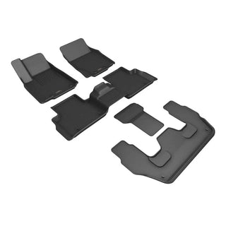 3D MAXpider ACE Kagu Floormats (Black, All 3 Rows): Jeep Grand Cherokee WL 2022 - 2025 (6-Seat)